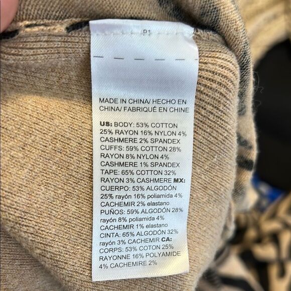 CHICO'S ZENERGY XL 3R Animal Print Cotton Cashmere Knit Pants Joggers Loungewear - Picture 7 of 8